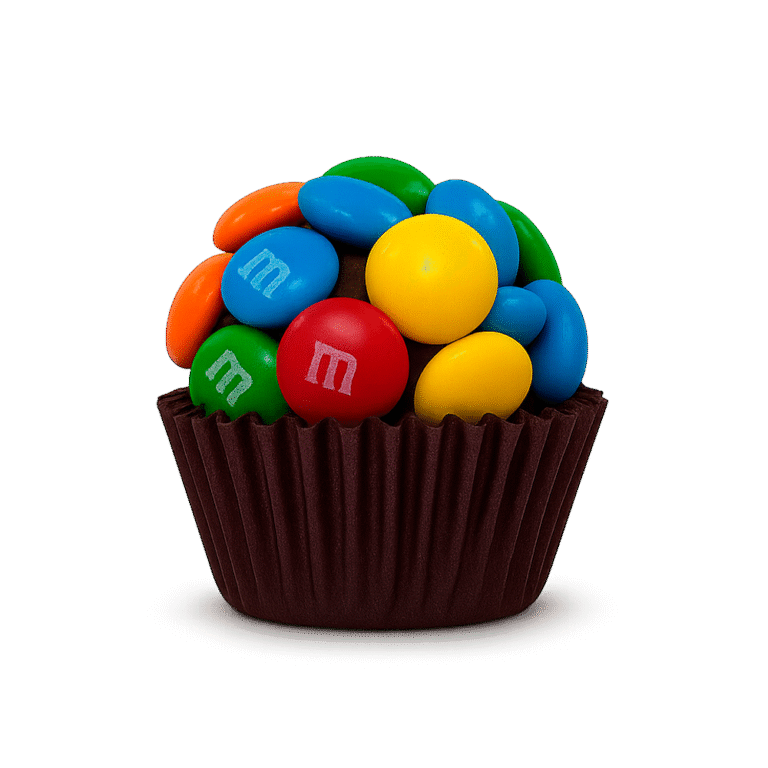Brigadeiro com confeitos coloridos M&M's
