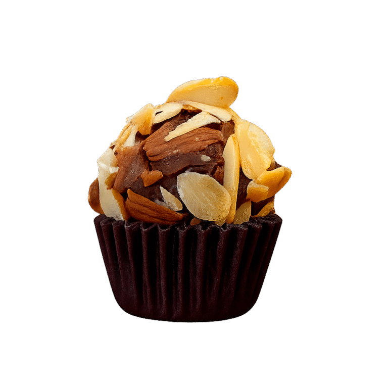 Brigadeiro Nuts com lascas de castanhas e amêndoas